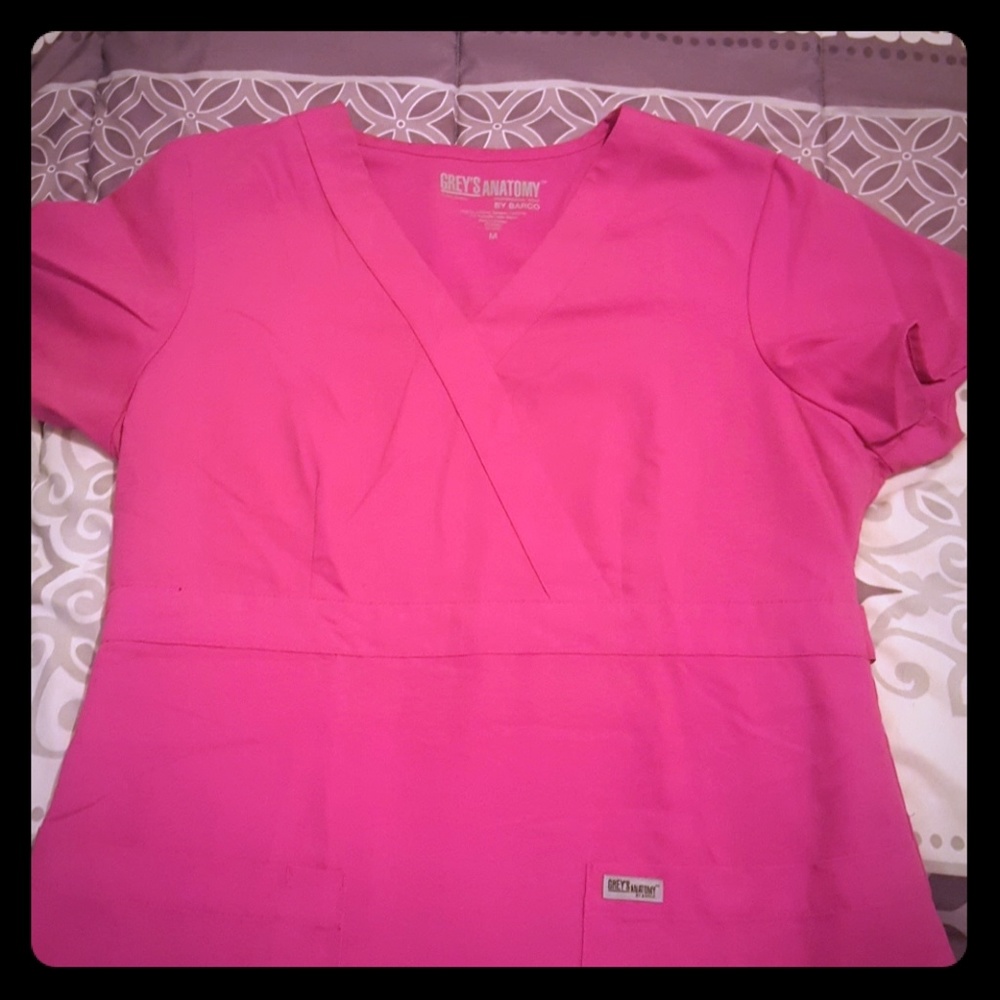 Hot pink scrub top